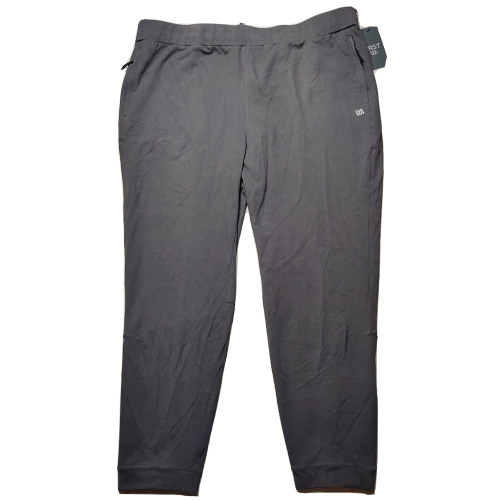 VRST‎ Men Size 2XL Graphic Charcoal French Terry Slim Fit Zip Jogger Pants NEW